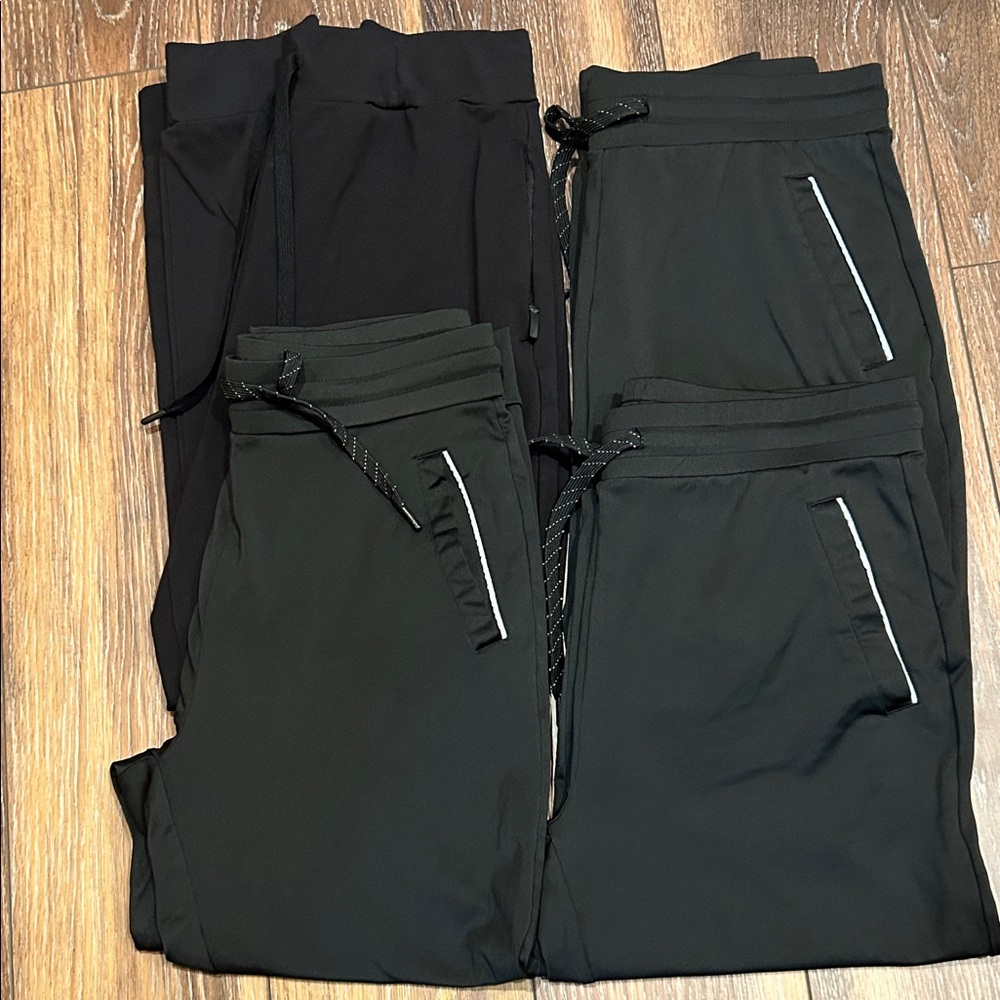 4 pairs 32° Heat Black Jogger Pants with Pockets